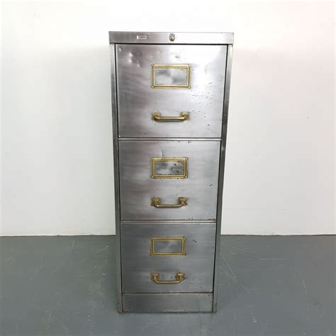 vintage polished steel filing cabinet|Vintage Polished Steel Cabinet .